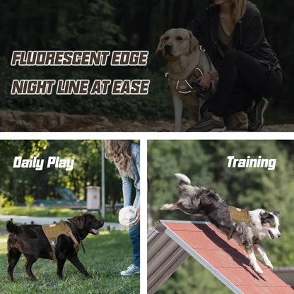 Auroth Tactical Dog Harness - Adjustable No-Pull Harness for Small to Large Dogs, Durable and Reflective Design for Enhanced Control and Safety