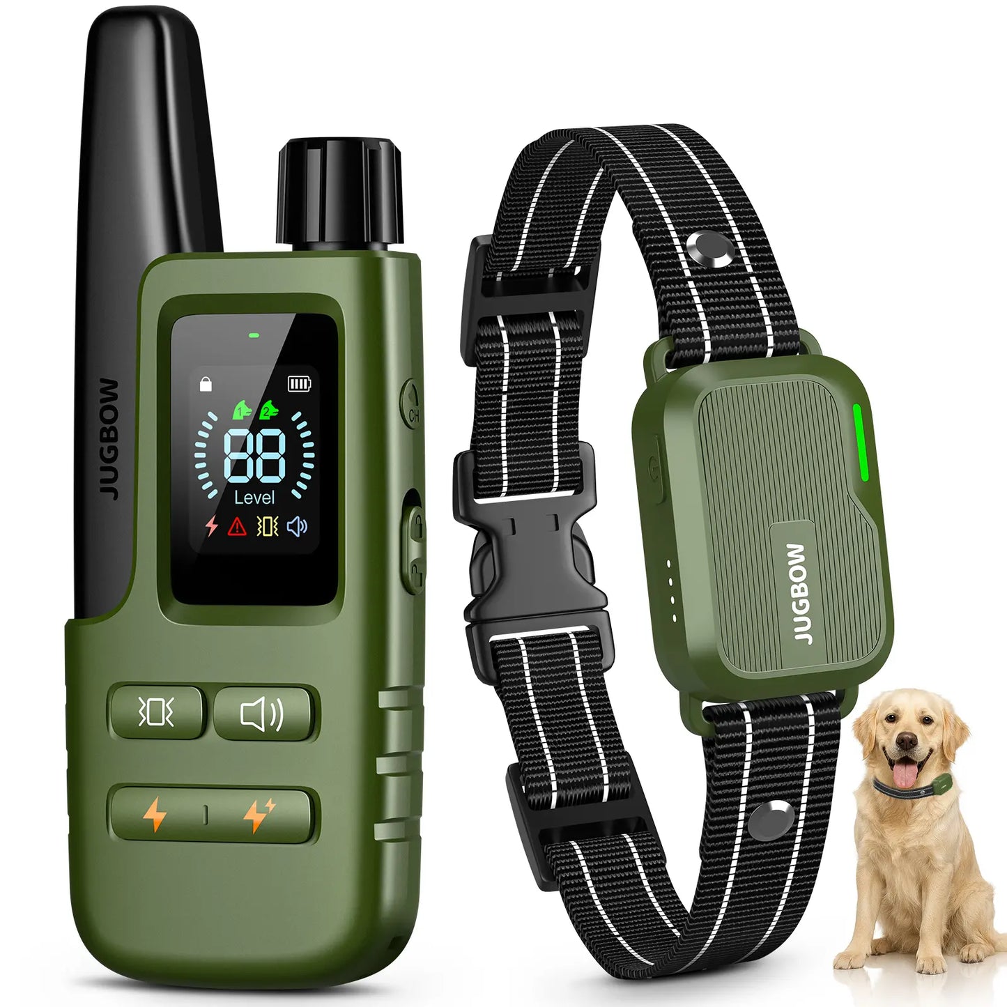JUGBOW Remote Dog Training Collar with 4500FT Range, IPX8 Waterproof Design, 4 Training Modes, and Rechargeable E-Collar DT61