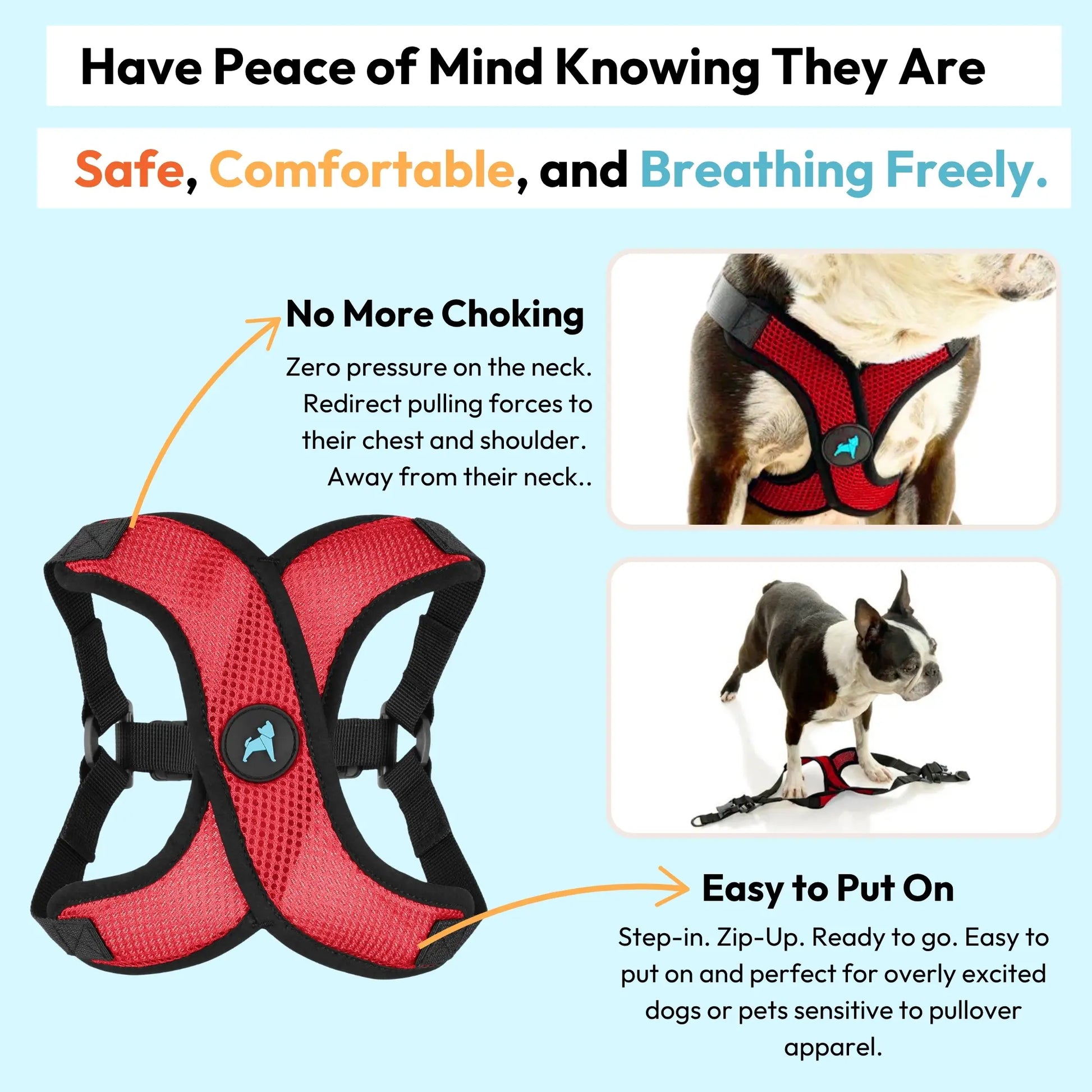 Gooby Comfort X Step-In Lite Dog Harness - Premium No-Escape and Choke-Free Solution for Toy Breeds, Small and Medium Dogs - Ultra-Lightweight, Breathable Mesh, Quick-Dry, and Machine Washable