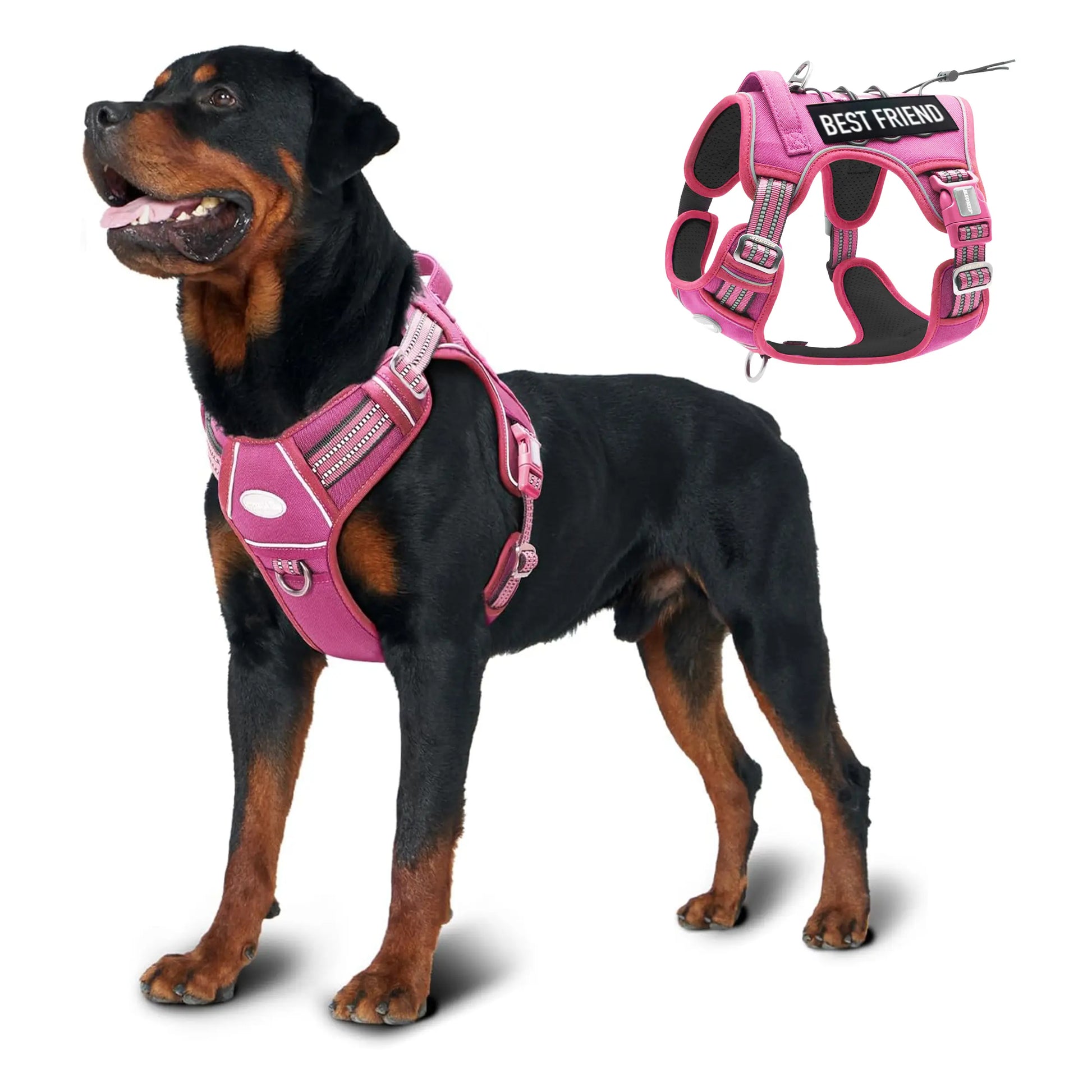 Auroth Tactical Dog Harness - Adjustable No-Pull Harness for Small to Large Dogs, Durable and Reflective Design for Enhanced Control and Safety