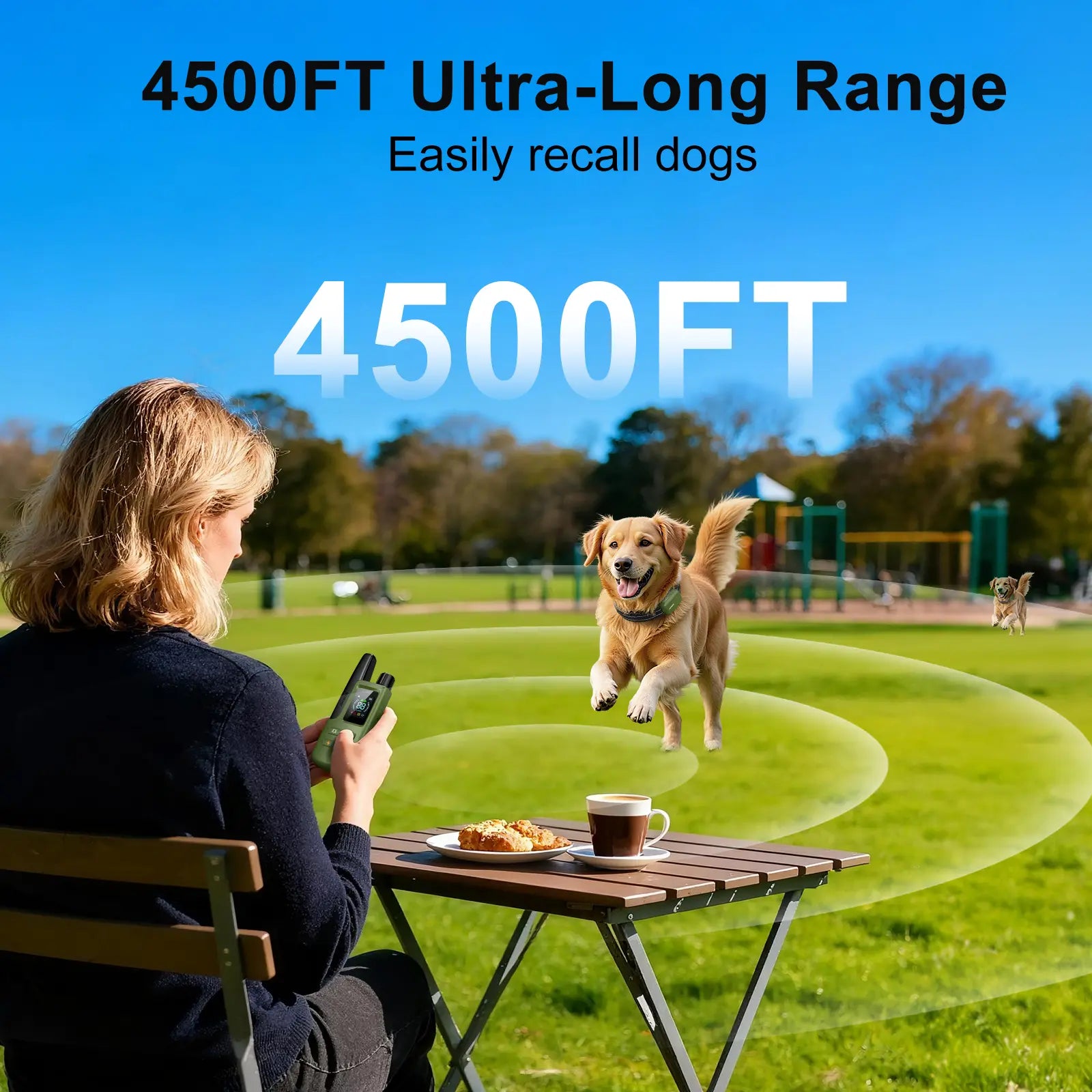 JUGBOW Remote Dog Training Collar with 4500FT Range, IPX8 Waterproof Design, 4 Training Modes, and Rechargeable E-Collar DT61