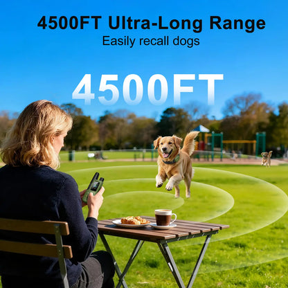 JUGBOW Remote Dog Training Collar with 4500FT Range, IPX8 Waterproof Design, 4 Training Modes, and Rechargeable E-Collar DT61