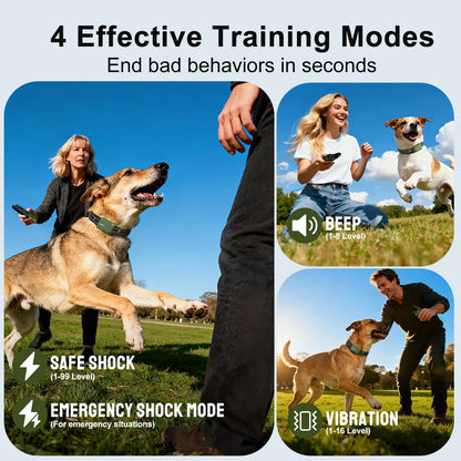 JUGBOW Remote Dog Training Collar with 4500FT Range, IPX8 Waterproof Design, 4 Training Modes, and Rechargeable E-Collar DT61