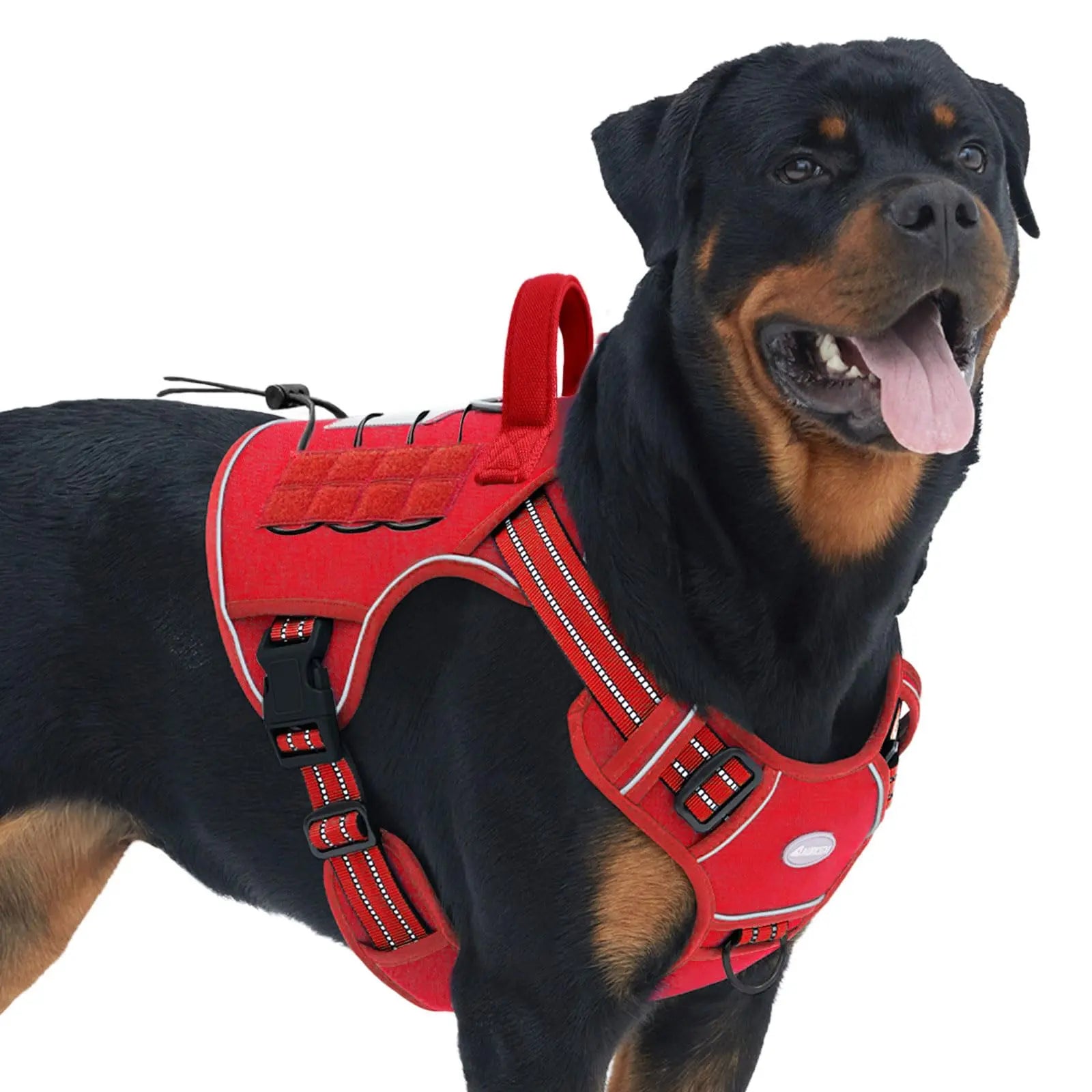 Auroth Tactical Dog Harness - Adjustable No-Pull Harness for Small to Large Dogs, Durable and Reflective Design for Enhanced Control and Safety